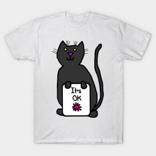 Cat says Its OK Kindness Quote T-Shirt